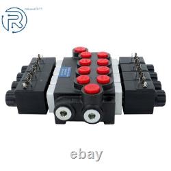 4 Spool, 13 GPM, 12V DC Hydraulic Monoblock Solenoid Directional Control Valve