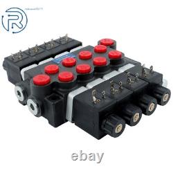 4 Spool, 13 GPM, 12V DC Hydraulic Monoblock Solenoid Directional Control Valve