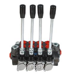 4 Spool Hydraulic Directional Control Valve 11GPM BSPP Interface+Conversion Plug