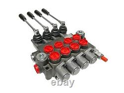 4 Spool Hydraulic Directional Control Valve Open Center 13 GPM 3600 PSI NEW