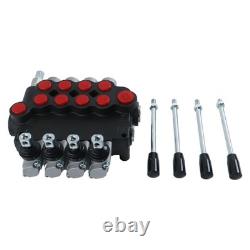 4 Spool Hydraulic Directional Control Valve Open Center 21 GPM 3600 PSI NEW