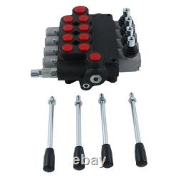4 Spool Hydraulic Directional Control Valve Open Center 21 GPM 3600 PSI NEW