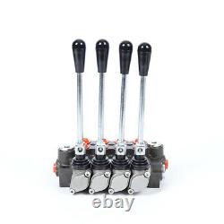 4 Spool Hydraulic Directional Valve 4P40, Double Acting Cylinder Spool 13gpm EU