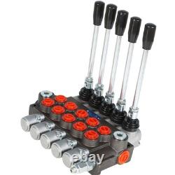 5 Spool Hydraulic Direction Control Valve Open Center 13 GPM 3600 PSI