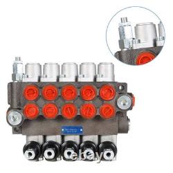 5 Spool Hydraulic Direction Control Valve Open Center 13 GPM 3600 PSI
