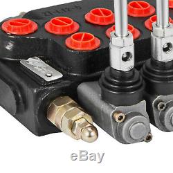 5 Spool Hydraulic Directional Control Valve 11GPM SAE Ports Cylinder Spool