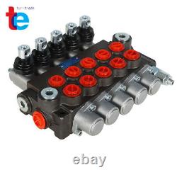 5 Spool Hydraulic Directional Control Valve 13 GPM, Double Acting, SAE Interface