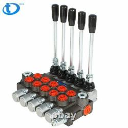 5 Spool Hydraulic Directional Control Valve 13 gpm, Double Acting, SAE Interfa