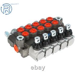 5 Spools 13 GPM Hydraulic Directional Control Valve 3600Psi SAE Ports NEW