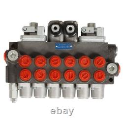 6-Spool 11 GPM 3625 PSI Hydraulic Directional Control Valve with SAE Ports