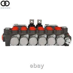 6 Spool 11 GPM Hydraulic Backhoe Directional Control Valve With 2 Joysticks