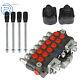 6 Spool 11 Gpm Hydraulic Backhoe Directional Control Valve With 2 Joysticks New