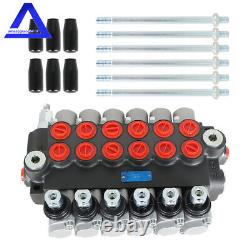 6 Spool 11GPM Hydraulic Directional Control Valve 3600PSI Adjustable+conversion