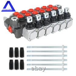 6 Spool 11GPM Hydraulic Directional Control Valve 3600PSI Adjustable+conversion