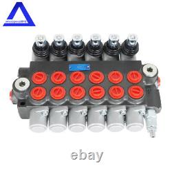 6 Spool 11GPM Hydraulic Directional Control Valve 3600PSI Adjustable+conversion