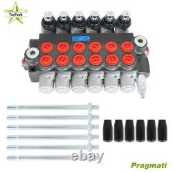 6 Spool 11GPM Hydraulic Directional Control Valve Adjustable 3600PSI NEW