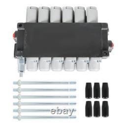 6 Spool 11GPM Hydraulic Directional Control Valve Adjustable Relief Valve