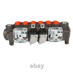 6 Spool 21 GPM 3625 PSI Hydraulic Directional Control Valve SAE With 2 Joysticks