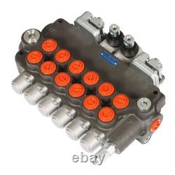 6 Spool 21 GPM 3625PSI Hydraulic Directional Control Valve SAE with 2 Joysticks