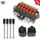 6 Spool 21 Gpm Hydraulic Backhoe Directional Control Valve With 2 Joysticks