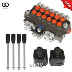6 Spool 21 GPM Hydraulic Backhoe Directional Control Valve With 2 Joysticks
