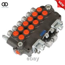 6 Spool 21 GPM Hydraulic Backhoe Directional Control Valve With 2 Joysticks