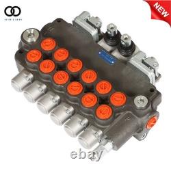 6 Spool 21 GPM Hydraulic Backhoe Directional Control Valve With 2 Joysticks