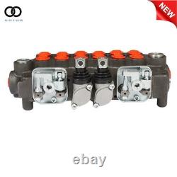 6 Spool 21 GPM Hydraulic Backhoe Directional Control Valve With 2 Joysticks