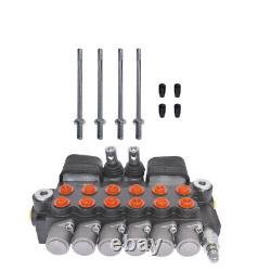 6 Spool 21 GPM Hydraulic Backhoe Directional Control Valve WithJoysticks SAE Ports