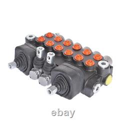 6 Spool 21 GPM Hydraulic Backhoe Directional Control Valve WithJoysticks SAE Ports