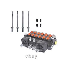 6 Spool 21 GPM Hydraulic Backhoe Directional Control Valve WithJoysticks SAE Ports