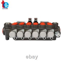 6 Spool 21GPM 3625PSI Hydraulic Directional Control Valve SAE with 2 Joysticks