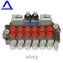 6 Spool Hydraulic Backhoe Directional Control Valve 11 GPM +Conversion Plug