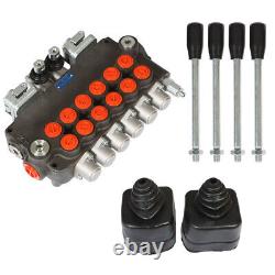 6 Spool Hydraulic Backhoe Directional Control Valve 2 Joysticks 21 GPM