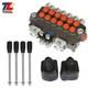 6 Spool Hydraulic Backhoe Directional Control Valve 21 Gpm L With 2 Joysticks