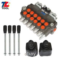 6 Spool Hydraulic Backhoe Directional Control Valve 21 GPM l With 2 Joysticks