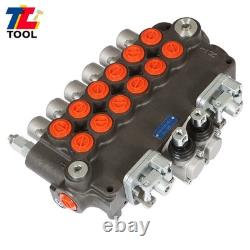 6 Spool Hydraulic Backhoe Directional Control Valve 21 GPM l With 2 Joysticks