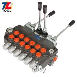 6 Spool Hydraulic Backhoe Directional Control Valve 21 GPM l With 2 Joysticks