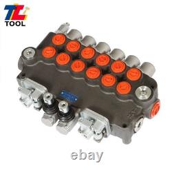 6 Spool Hydraulic Backhoe Directional Control Valve 21 GPM l With 2 Joysticks