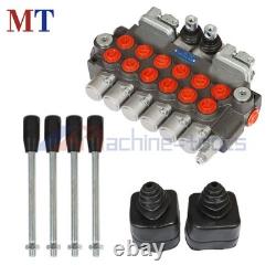 6 Spool Hydraulic Backhoe Directional Control Valve With 2 Joysticks 11 GPM
