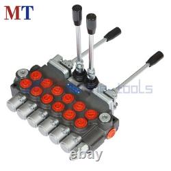 6 Spool Hydraulic Backhoe Directional Control Valve With 2 Joysticks 11 GPM