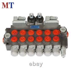 6 Spool Hydraulic Backhoe Directional Control Valve With 2 Joysticks 11 GPM
