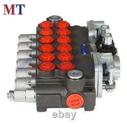 6 Spool Hydraulic Backhoe Directional Control Valve With 2 Joysticks 11 GPM