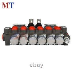 6 Spool Hydraulic Backhoe Directional Control Valve With 2 Joysticks 11 GPM