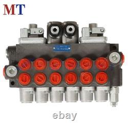 6 Spool Hydraulic Backhoe Directional Control Valve With 2 Joysticks 11 GPM