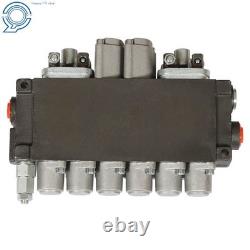 6 Spool Hydraulic Backhoe Directional Control Valve with 2 Joysticks, 11GPM