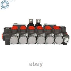 6 Spool Hydraulic Backhoe Directional Control Valve with 2 Joysticks, 11GPM