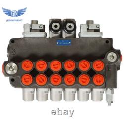 6 Spool Hydraulic Backhoe Directional Control Valve with 2 Joysticks, 21 GPM