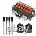 6 Spool Hydraulic Backhoe Directional Control Valve with 2 Joysticks 21 GPM