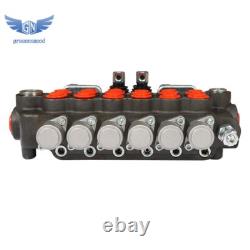 6 Spool Hydraulic Backhoe Directional Control Valve with 2 Joysticks, 21 GPM
